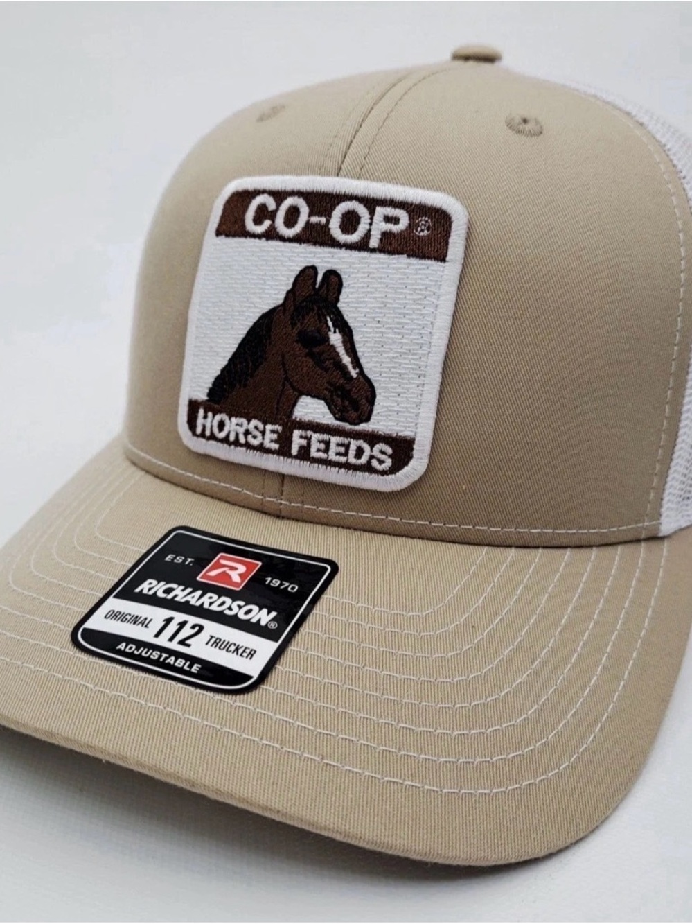 Co-Op Horse Feeds Richardson 112 Trucker Cap Hat Mesh Snapback Embroidered Patch